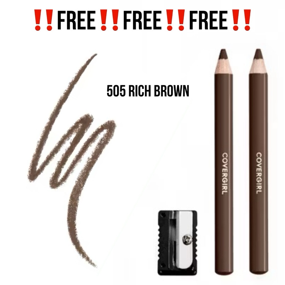 ‼️FREE‼️NEW‼️Covergirl Easy Breezy Brow Fill + Define Pencils ❣️505 Rich Brown❣️